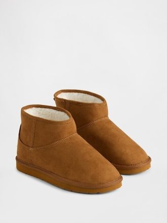 Botas de ante vegano con forro sherpa para niños Botas de ante vegano con forro sherpa para niños