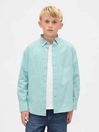 camisa relajada de popelina de algodn orgnico para nios 1 330x440 - Camisa relajada de popelina de algod&oacute;n org&aacute;nico para ni&ntilde;os