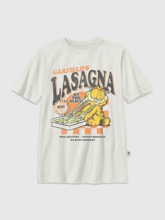 Camiseta infantil con gráfico de lasaña de Garfield Camiseta infantil con gráfico de lasaña de Garfield