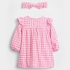 Conjunto de vestido de cuadros vichy para bebé Conjunto de vestido de cuadros vichy para bebé