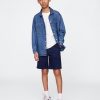Pantalones cortos caqui holgados de 7″ para niños
