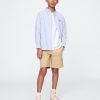 Pantalones cortos caqui holgados de 7″ para niños