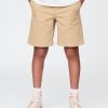 Pantalones cortos caqui holgados de 7″ para niños