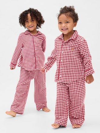 Pijama de franela reciclada para bebés y niños pequeños Pijama de franela reciclada para bebés y niños pequeños