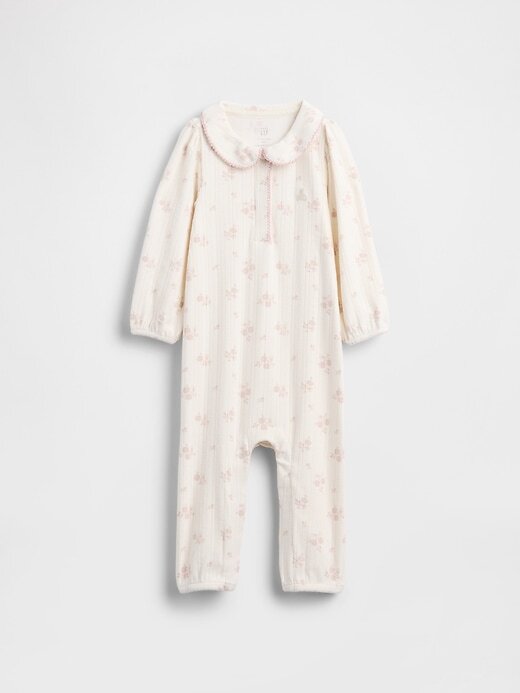 Traje de baño de una pieza sin pies de pointelle hilado suave para bebé Traje de baño de una pieza sin pies de pointelle hilado suave para bebé