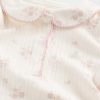 Traje de baño de una pieza sin pies de pointelle hilado suave para bebé Traje de baño de una pieza sin pies de pointelle hilado suave para bebé