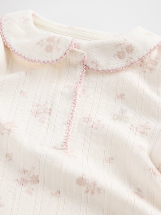 Traje de baño de una pieza sin pies de pointelle hilado suave para bebé Traje de baño de una pieza sin pies de pointelle hilado suave para bebé